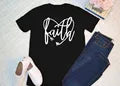 Load image into Gallery viewer, Faith Hope Love Heartbeat T-shirt High Quality Christian Church Tshirt Cute Women Graphic Inspirational Quote Top Tee Shirt