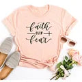 Load image into Gallery viewer, Faith Hope Love Heartbeat T-shirt High Quality Christian Church Tshirt Cute Women Graphic Inspirational Quote Top Tee Shirt
