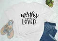 Load image into Gallery viewer, Faith Hope Love Heartbeat T-shirt High Quality Christian Church Tshirt Cute Women Graphic Inspirational Quote Top Tee Shirt
