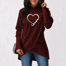 Load image into Gallery viewer, Women Hoodies Sweatshirts New Love Heart Jesus Faith