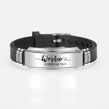 Load image into Gallery viewer, Scripture Quote Christian Bible Inspirational Silicone Bracelets
