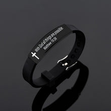 Load image into Gallery viewer, Men Bracelet Inspirational Christian