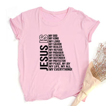 Load image into Gallery viewer, Jesus Is My God King Everything Women Tshirt