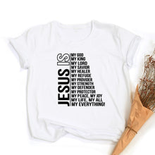 Load image into Gallery viewer, Jesus Is My God King Everything Women Tshirt