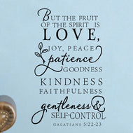 Large size bible verse decal - The fruit of the Spirit - Vinyl Wall Decal art design word sticker