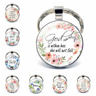 Bible Quote Faith Keychains - Christian Gifts