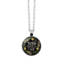 Load image into Gallery viewer, Bible Verse Necklace Art Glass Dome Pendant Necklace
