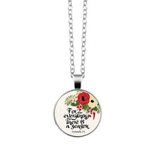 Load image into Gallery viewer, Bible Verse Necklace Art Glass Dome Pendant Necklace