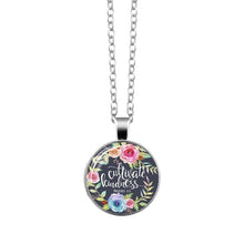 Load image into Gallery viewer, Bible Verse Necklace Art Glass Dome Pendant Necklace
