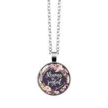 Load image into Gallery viewer, Bible Verse Necklace Art Glass Dome Pendant Necklace