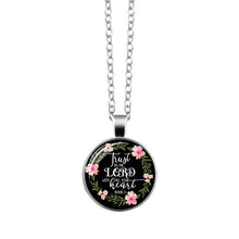 Load image into Gallery viewer, Bible Verse Necklace Art Glass Dome Pendant Necklace