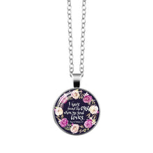 Load image into Gallery viewer, Bible Verse Necklace Art Glass Dome Pendant Necklace