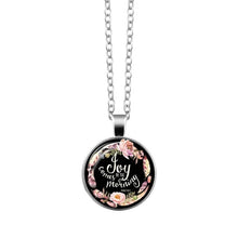 Load image into Gallery viewer, Bible Verse Necklace Art Glass Dome Pendant Necklace