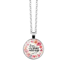 Load image into Gallery viewer, Bible Verse Necklace Art Glass Dome Pendant Necklace